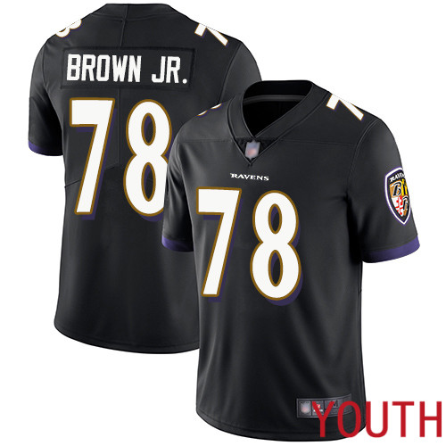 Baltimore Ravens Limited Black Youth Orlando Brown Jr. Alternate Jersey NFL Football #78 Vapor Untouchable